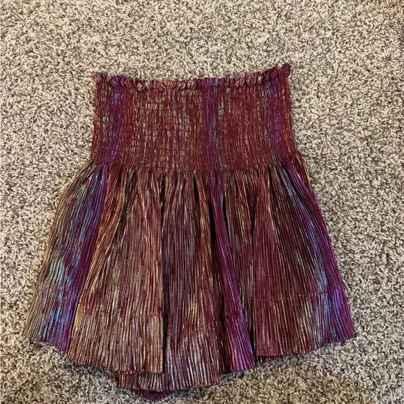 QUEEN OF SPARKLES Purple Shimmer Shorts - Picture 2 of 4